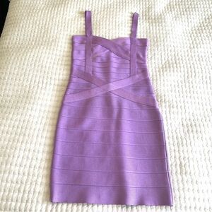 Herve Leger (?) Purple Bodycon Mini Dress